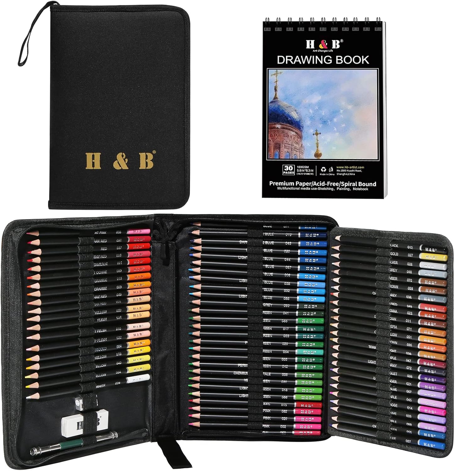 Thumbnail 6 de H & B 122 Matite Colorate – Set 120 colori professionali per artisti, bambini e appassionati