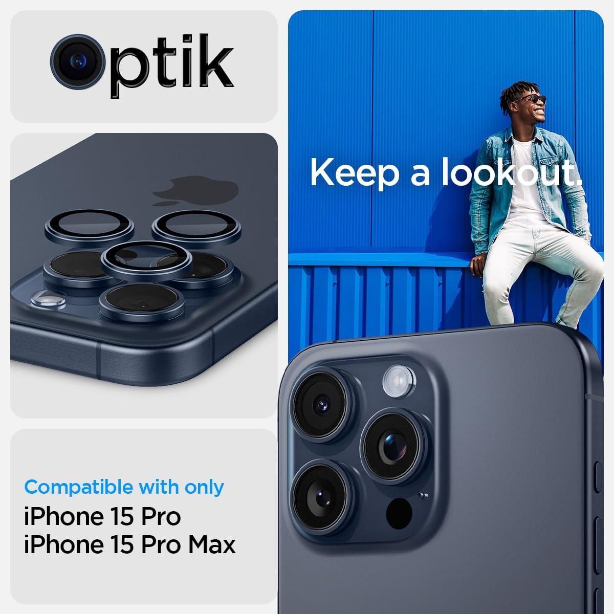 Thumbnail 1 de Spigen Glas.tR EZ Fit Optik Pro - Protector Cámara iPhone