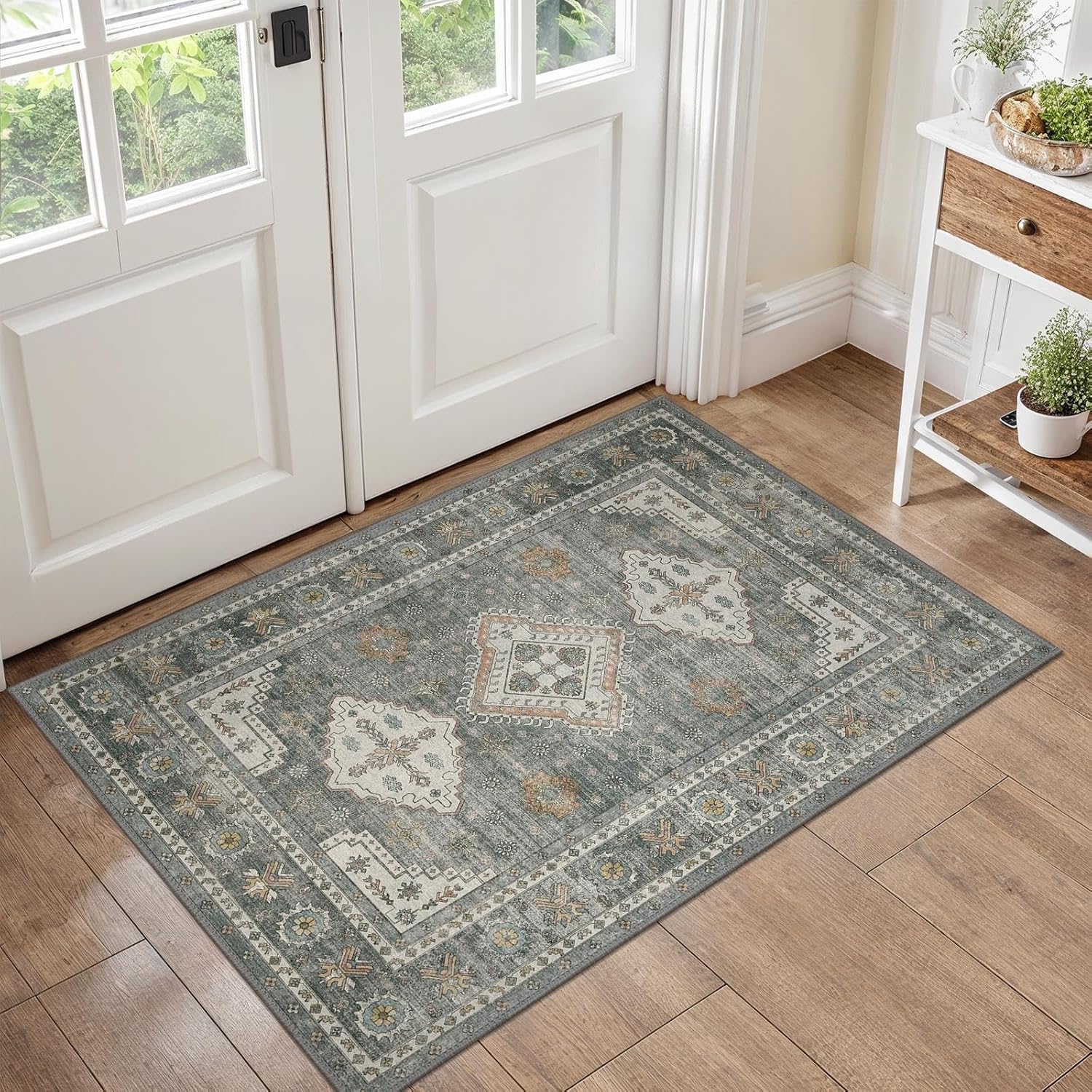 Thumbnail 1 de GENIMO Small Rug 60x90cm: Washable Vintage Non-Slip Door Mat