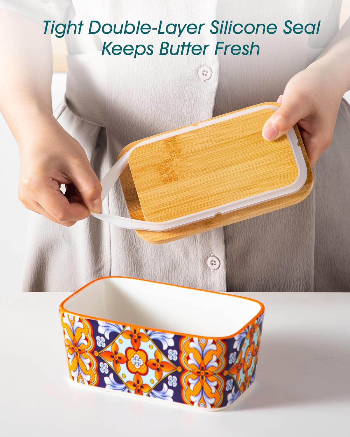 Detalle 2 de vancasso Butter Dish, 6.5-Inch