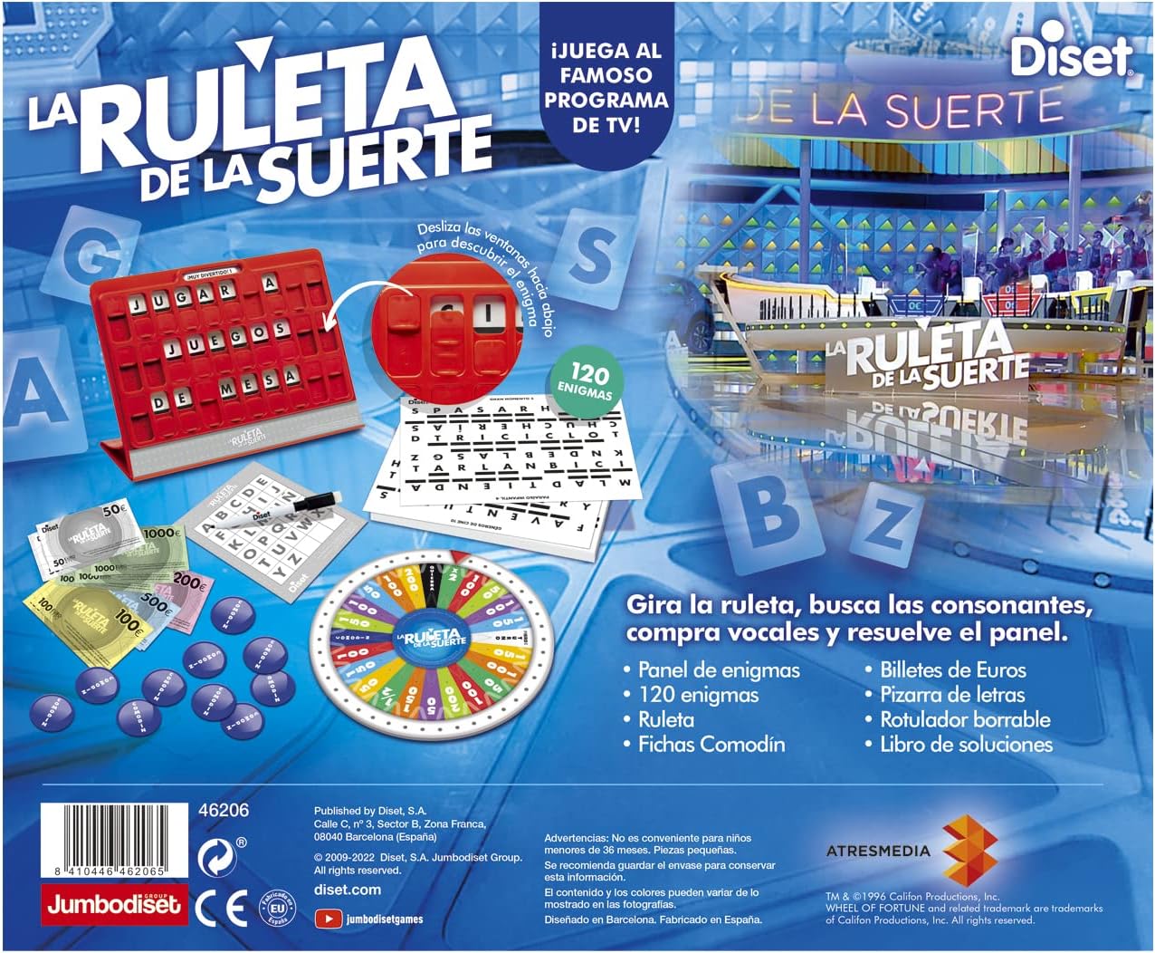 Thumbnail 4 de Diset La Ruleta de la Suerte 🎡 Juego de Mesa para 2-4 Jugadores