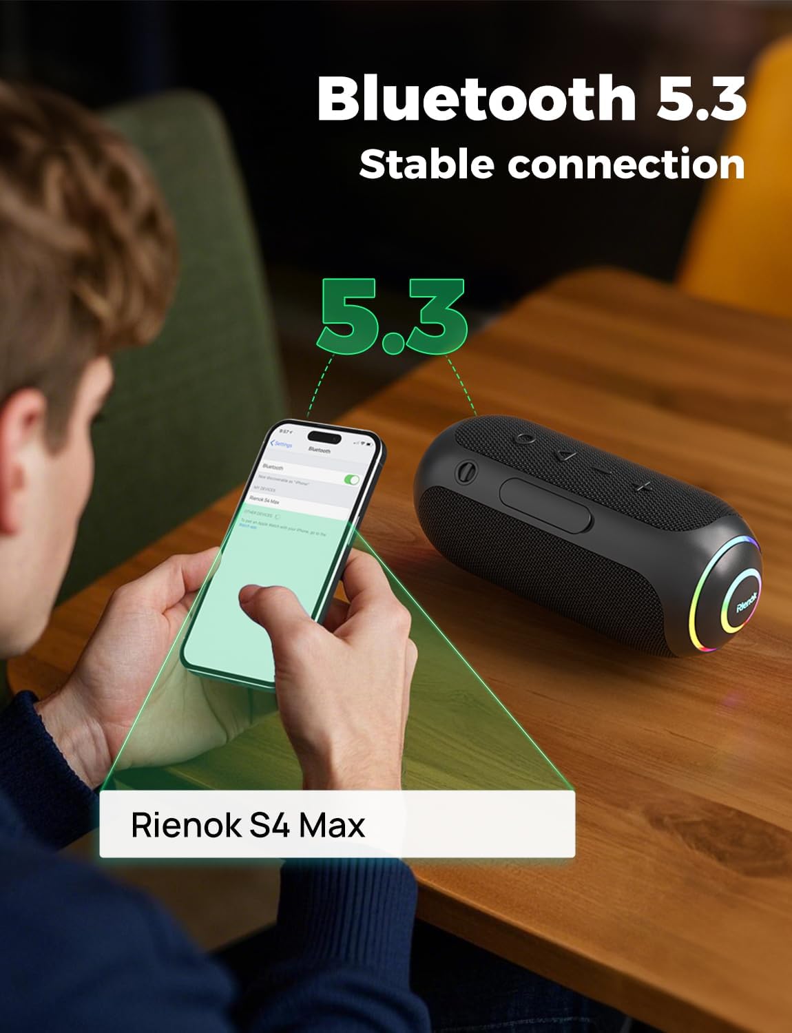 Thumbnail 5 de RIENOK Bluetooth Speaker 40W, 5200mAh portable speaker