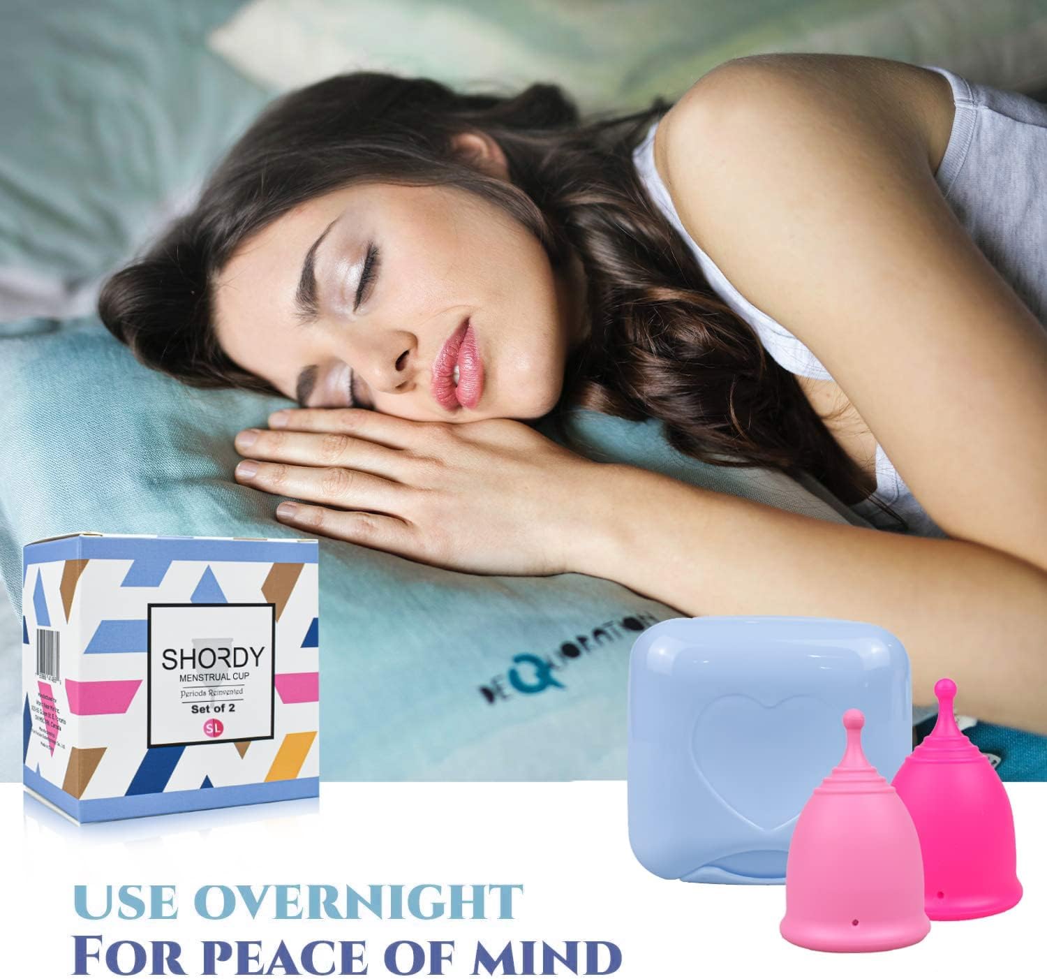 Thumbnail 1 de Shordy Menstrual Cup with Mini Box (Medical Grade Silicone) – Pink, Set of 2