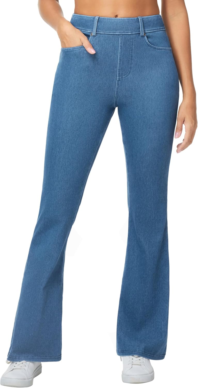 Thumbnail 6 de THE GYM PEOPLE Women's Wide-Leg Flared Jeans, High-Waist Stretch Denim