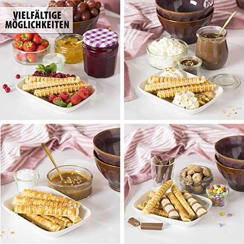 Detalle de Tristar WF-1171 Waffel-Pommes-Maker – 1000 W, Edelstahl, Antihaft, 15 Stück zugleich