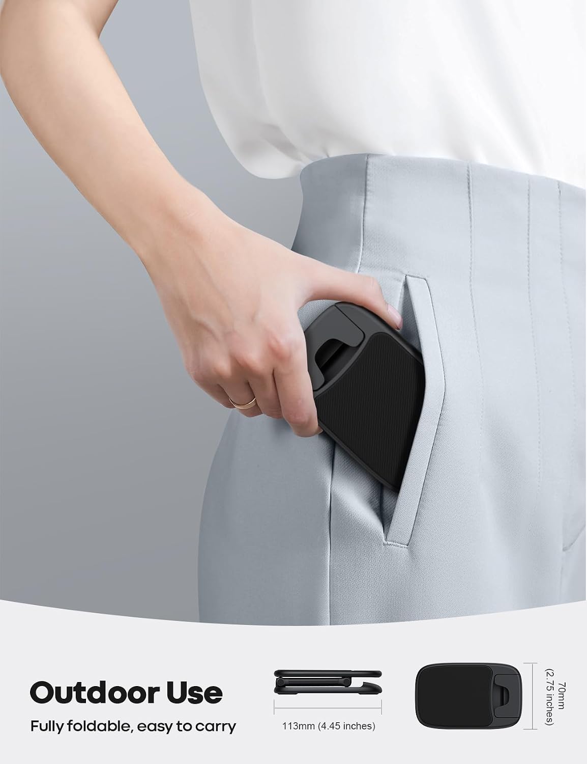 Thumbnail 3 de Lamicall DP13-EU-B Adjustable Foldable Cell Phone Stand with Weighted Metal Base