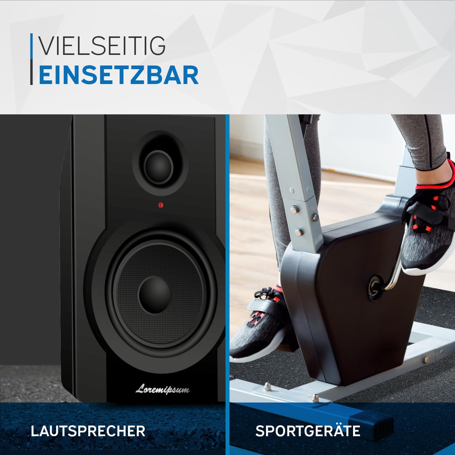 Detalle de kör4u Antivibrationsmatte 60x60x1cm – zuverlässige Schall- und Vibrationsdämpfung