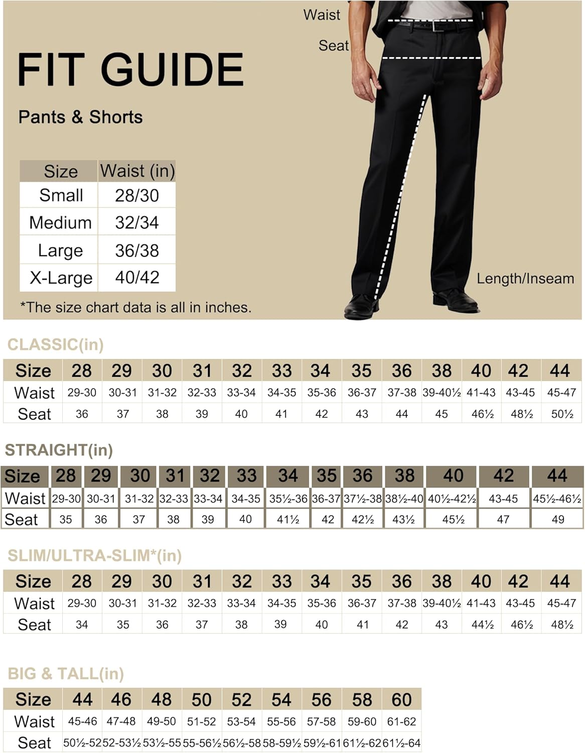 Thumbnail 5 de Men's Cozy Hidden Expandable Waist Dress Pants with Premium Stretch Texture Weave
