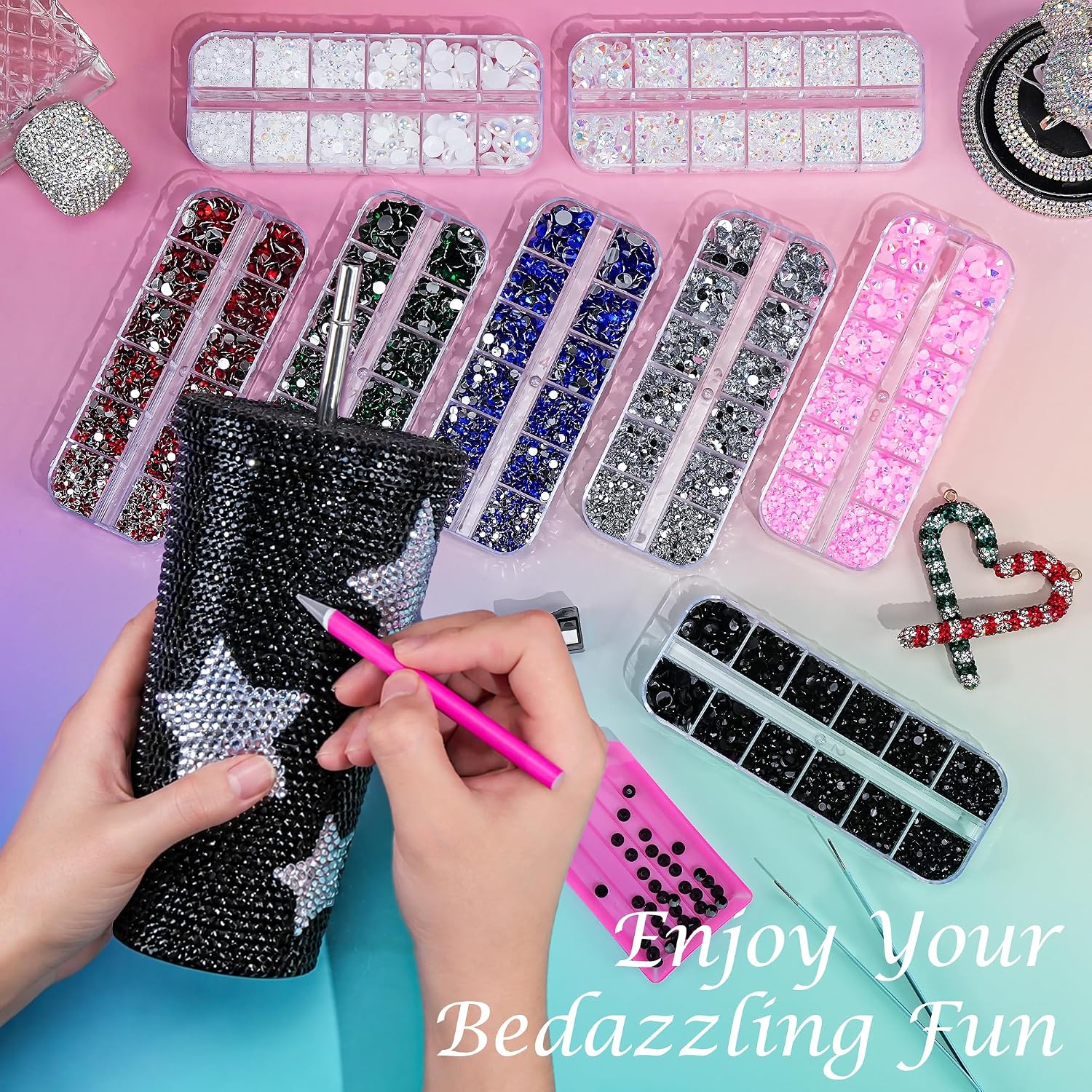Detalle 2 de AB Pearls Bedazzling Kit, 20,000 Rhinestones