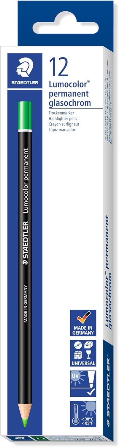 Thumbnail 6 de Staedtler Lumocolor Glasochrom – Crayons rouges permanents (12 pcs) sur tous supports