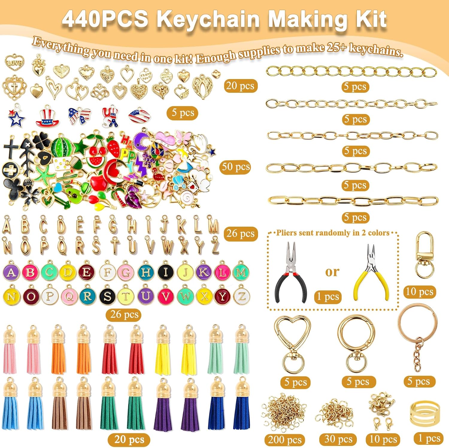 Thumbnail 2 de Keychain Making Kit, 440 Pieces