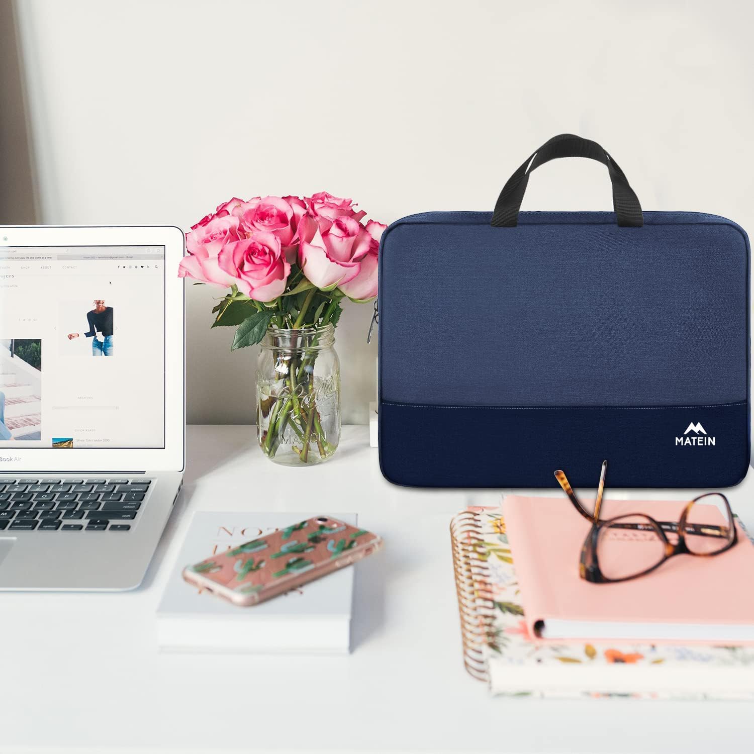 Detalle 2 de MATEIN Laptop Tasche 15,6 Zoll dunkelblau