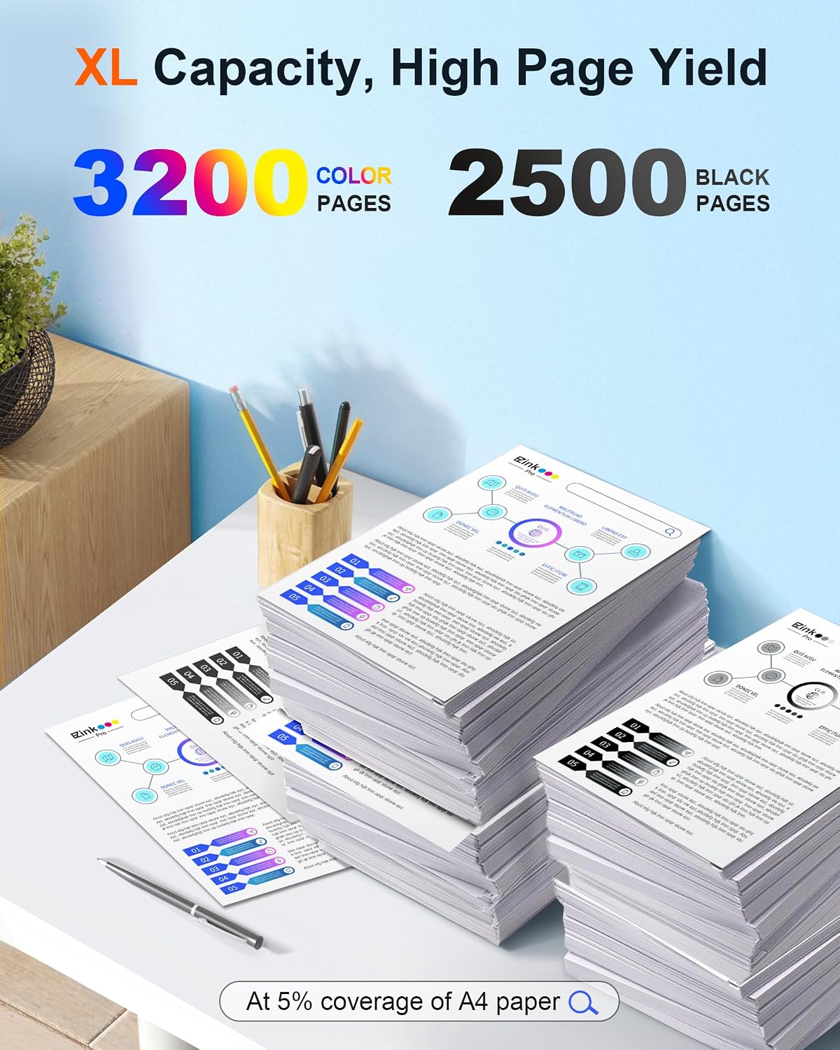 Detalle de E-Z Ink Pro 218X Compatible Toner Cartridge 4-Pack with Chips