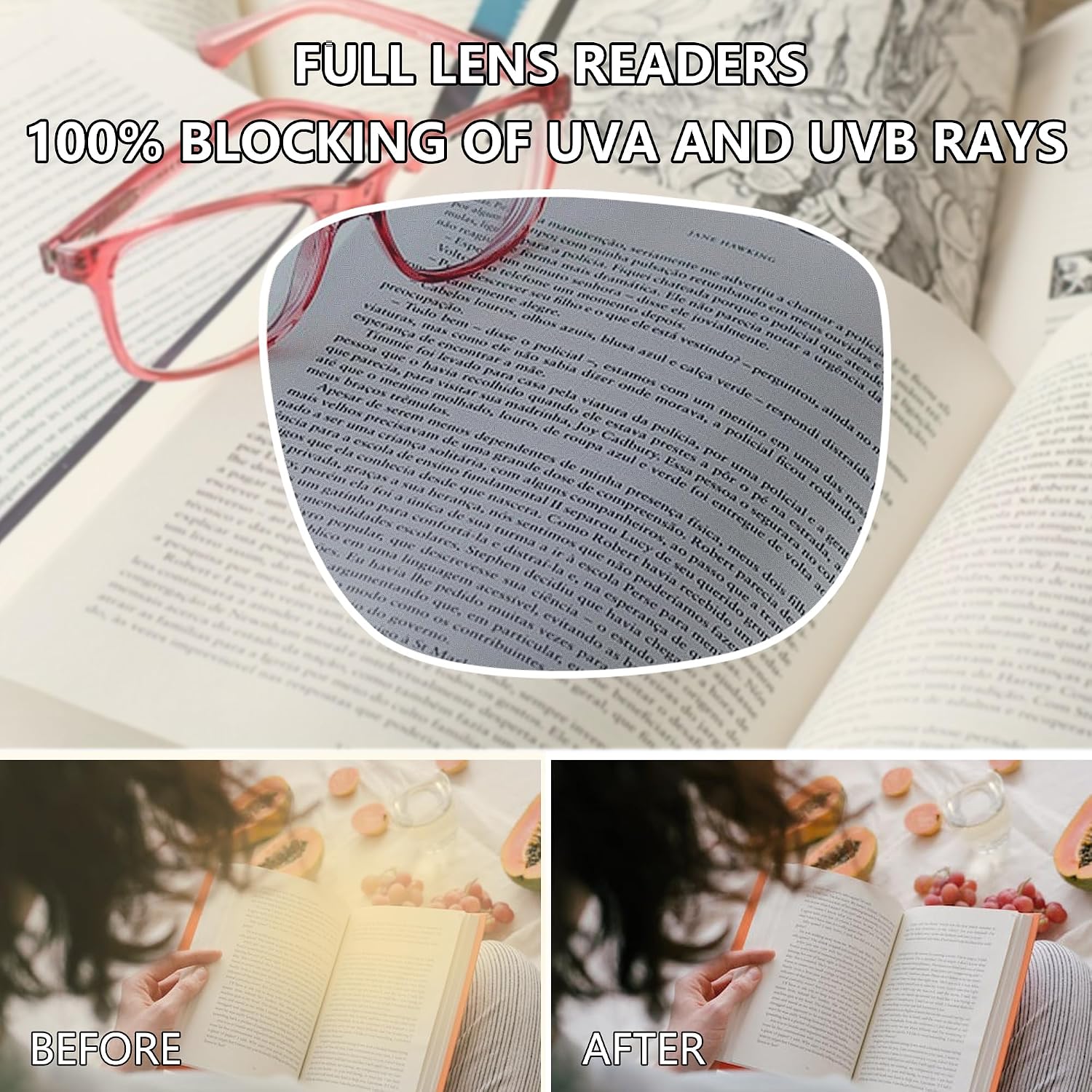 Thumbnail 3 de Fsread 3 Pack Reading Sunglasses: UV400 Protection, Wide Reading Zone, Classic Frames