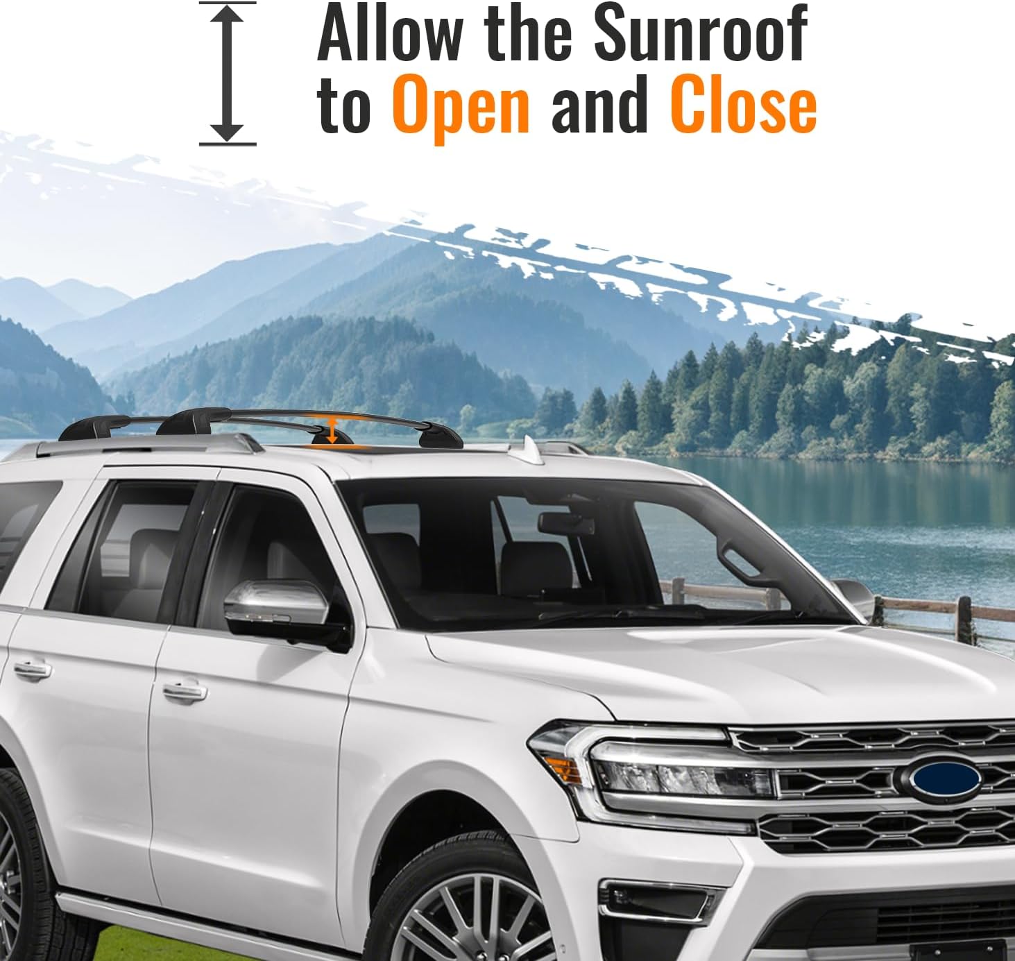 Detalle 1 de HmmtyRack Roof Rack Crossbars for Ford Expedition