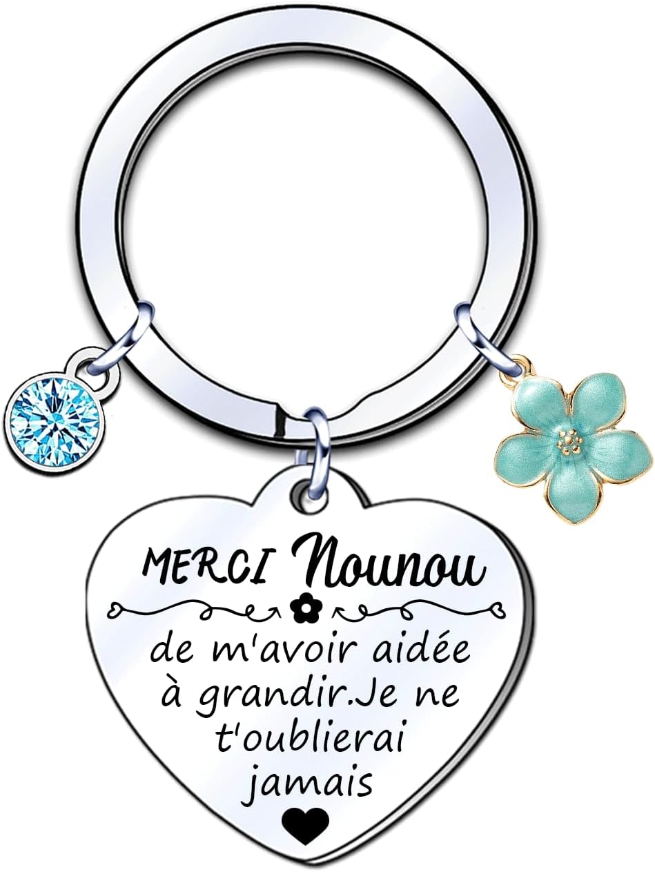 Detalle 2 de Porte-clés Nounou YJYJZX – Bijoux et Cadeaux Significatifs pour Nounou