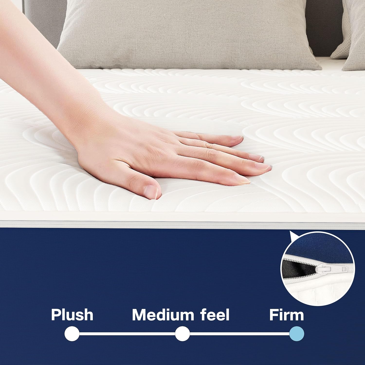 Thumbnail 3 de PurrJoys 4FT6 Double Mattress — 25cm, Medium Firm Support, Gel-Infused Comfort