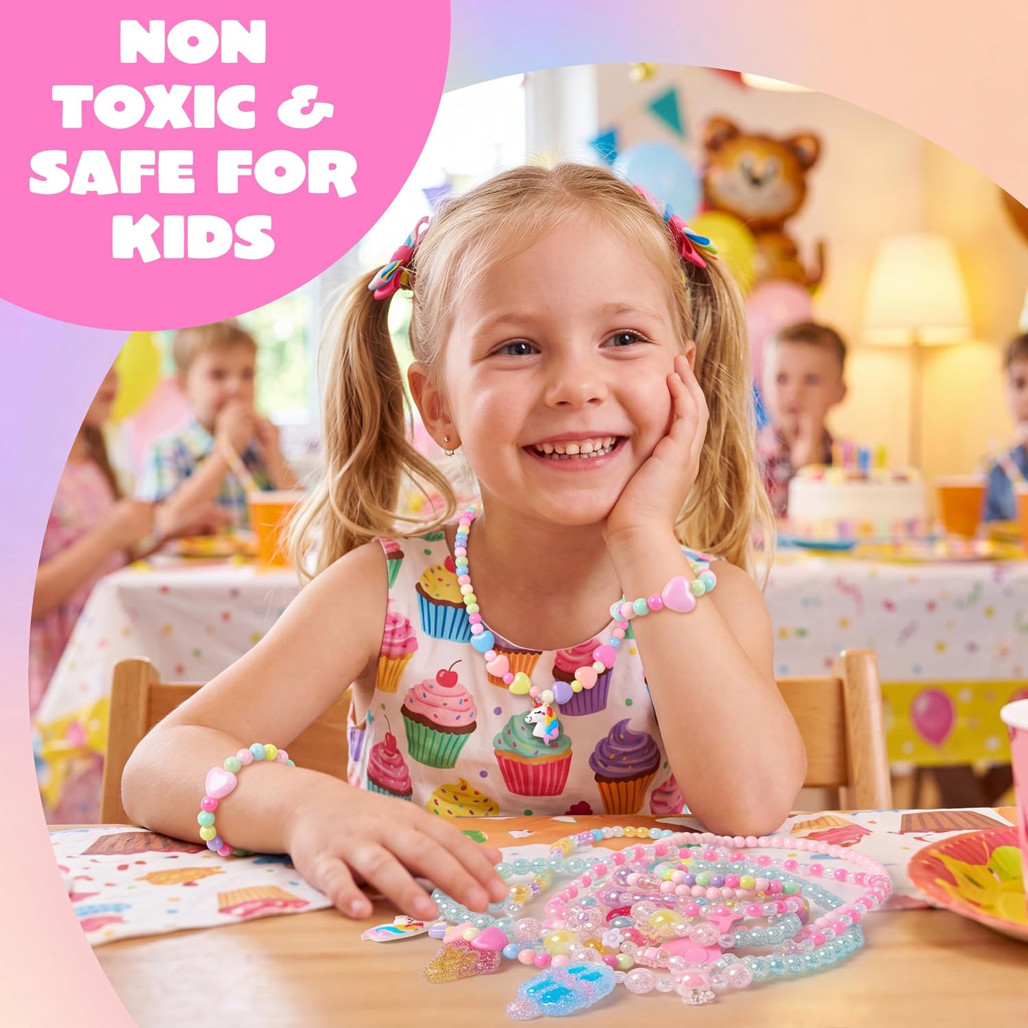 Detalle de JOYIN Kids Unicorn Jewelry Set, 10-Piece