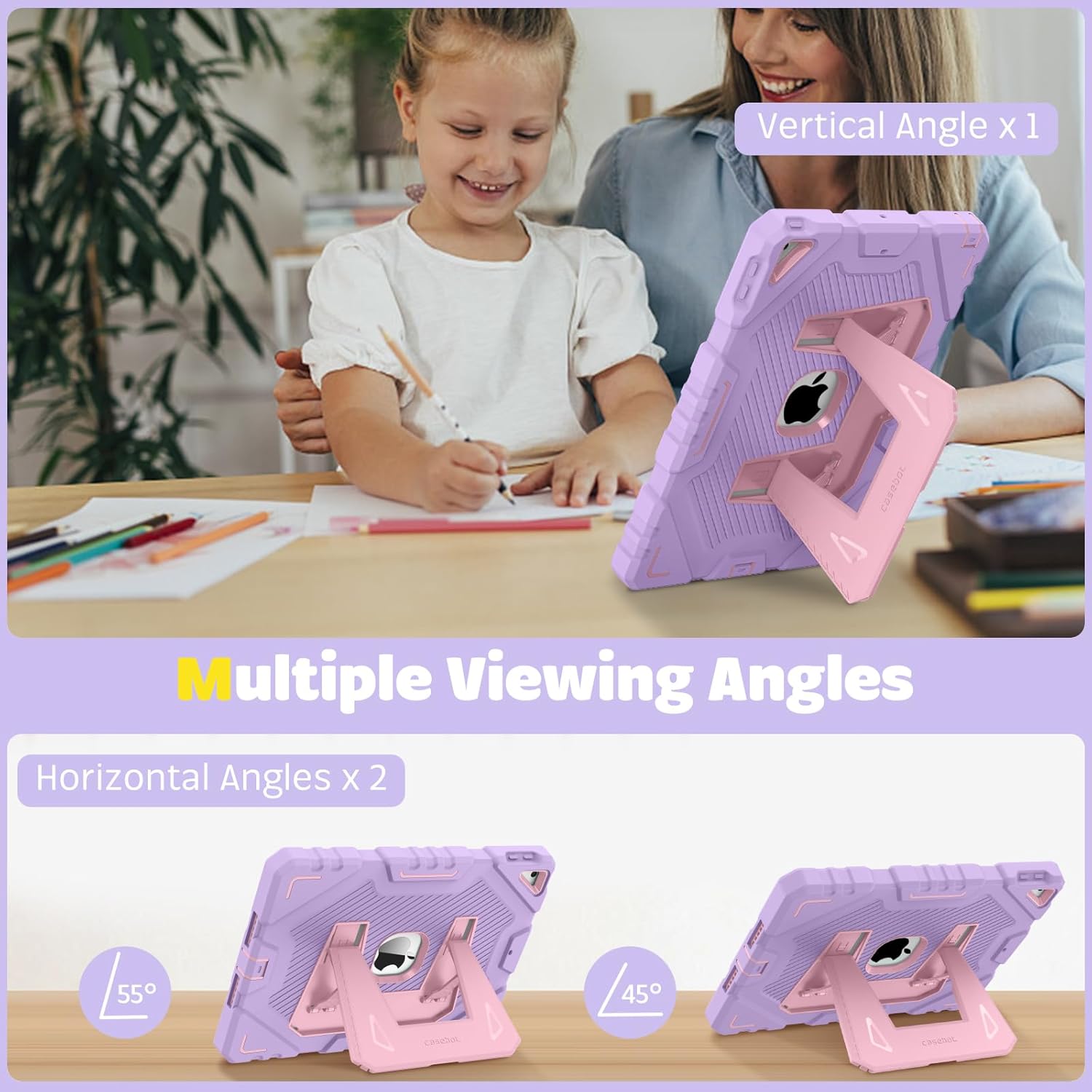 Thumbnail 3 de FINTIE Kids Case for iPad 10.2 inch, Purple