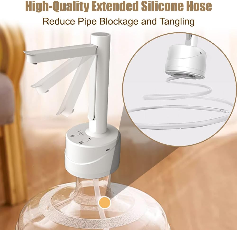 Detalle de Water Bottle Dispenser, Portable & Foldable: Rechargeable Automatic Pump for Home, Office, or Outdoors