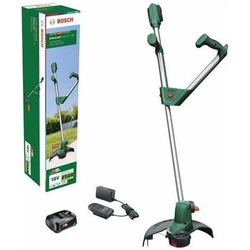 Detalle de Bosch UniversalGrassCut 18V-260 26 cm Kit 18V 2,0Ah: desbrozadora 2 en 1 sin cables para césped y bordes