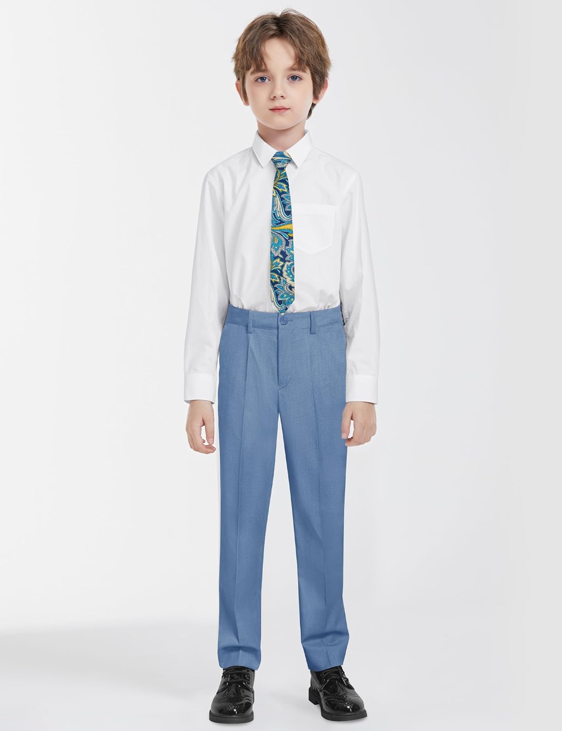 Detalle de ELPA ELPA Born for All Wonderful Things Boys' Formal Suit Vest Set with Suspenders