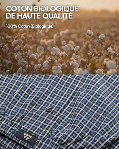 Detalle 2 de DANISH ENDURANCE Boxers Tissés Hommes – Lot de 4 ou 6, Mélange Assorti Bleu/Gris, L