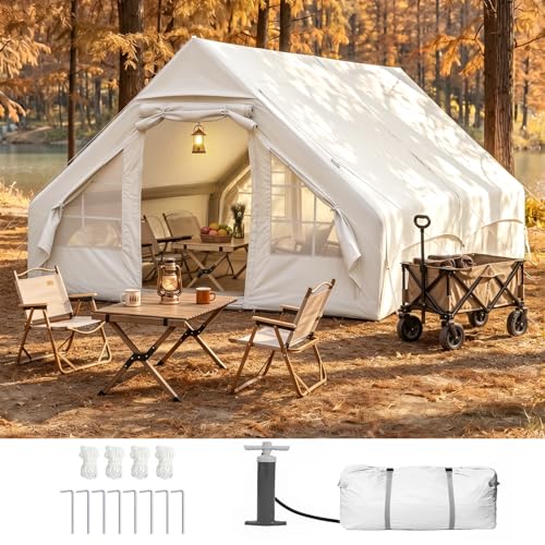 Detalle de Hawthyhome Aufblasbares Zelt 3x4m – schneller Aufbau, wasserdichtes Oxford-Gewebe, 4–8 Personen