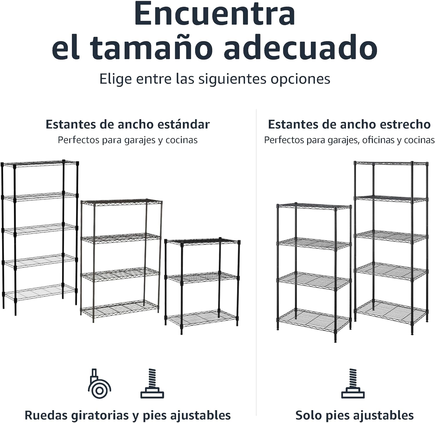 Thumbnail 3 de Amazon Basics Estantería de 5 Baldas Ajustables y Niveladoras 🏢