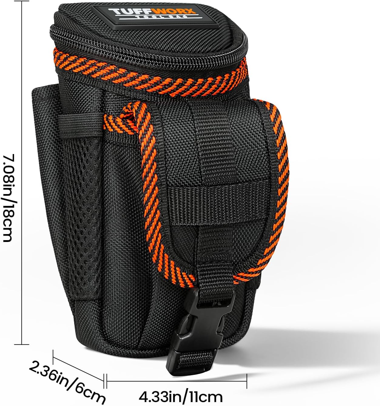 Detalle 2 de TUFFWORX Small Tool Pouch with Belt Clip — Compact, Durable Utility Bag