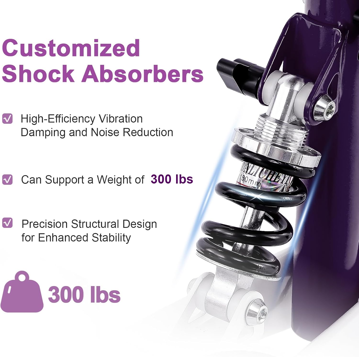 Detalle de BlessReach Steerable Knee Walker Deluxe Medical Scooter (Purple) for Foot Injuries