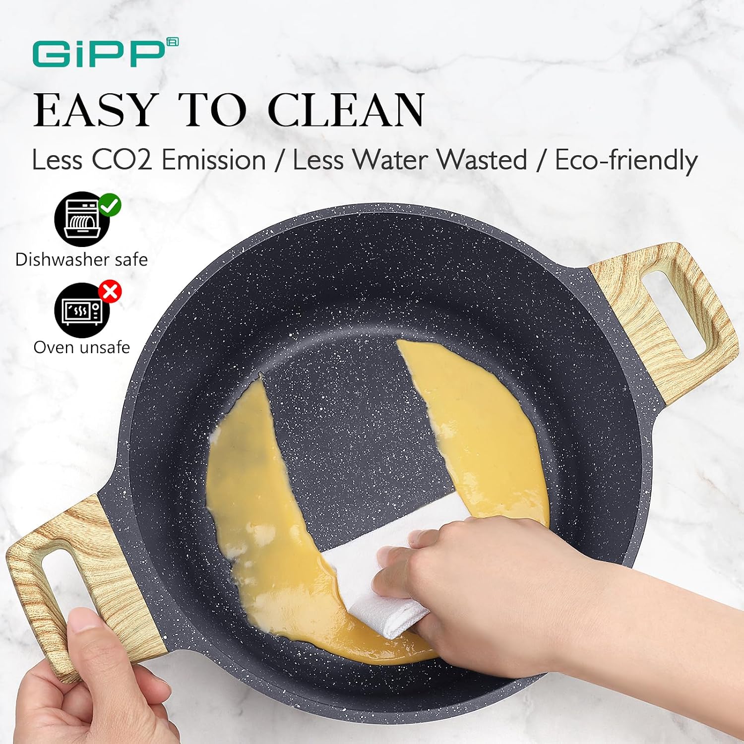 Detalle 2 de GIPP 22-Piece Ceramic Nonstick Cookware Set