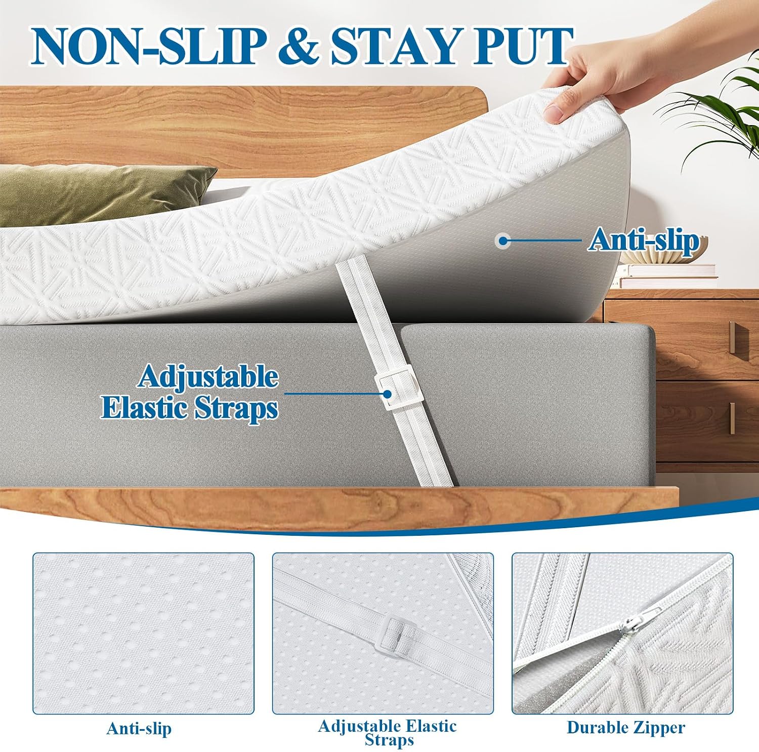 Thumbnail 3 de Bednew Memory Foam Mattress Topper 10cm
