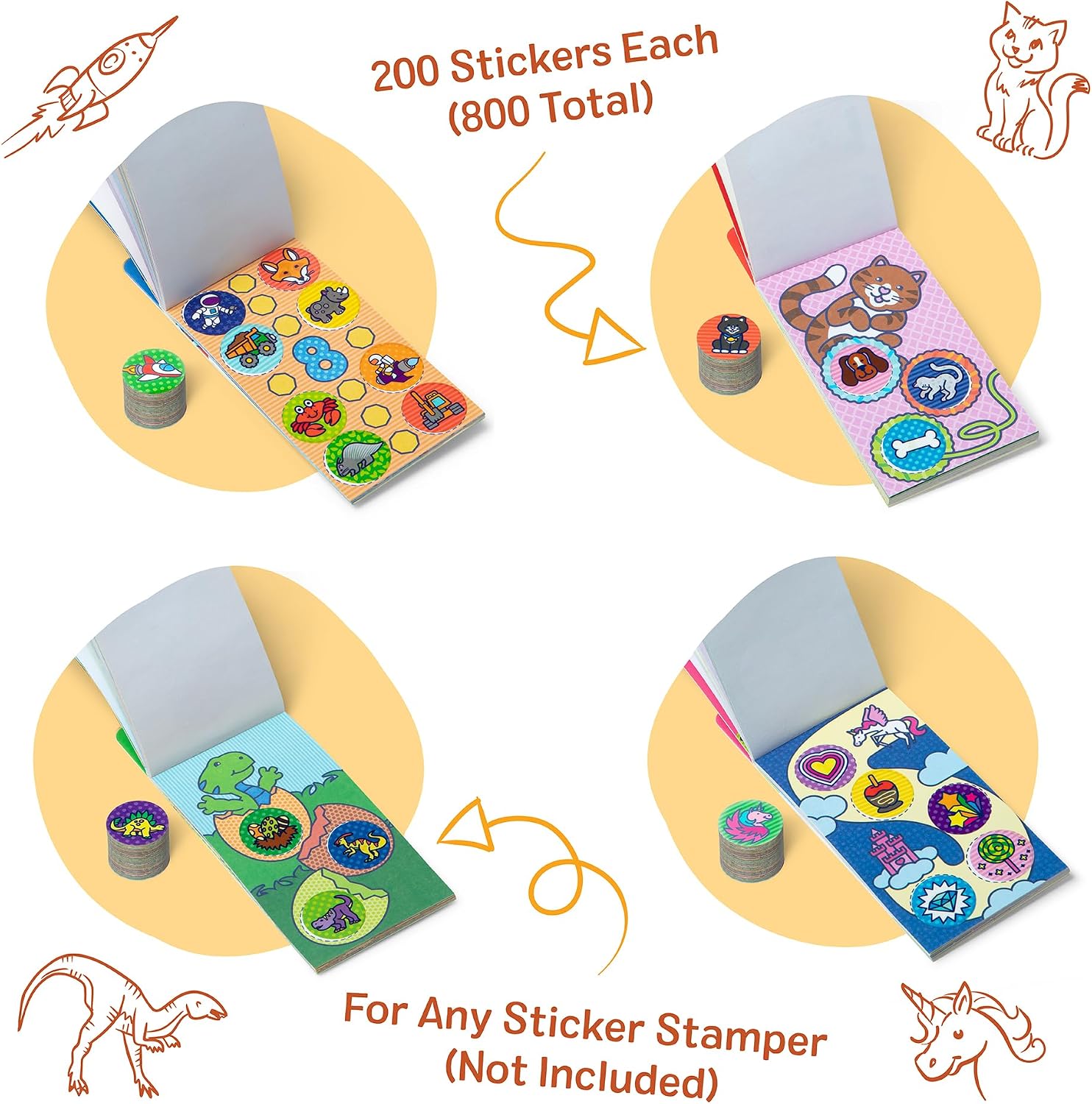 Detalle 2 de Melissa & Doug Sticker Wow Mini Activity Pads 800 Stickers