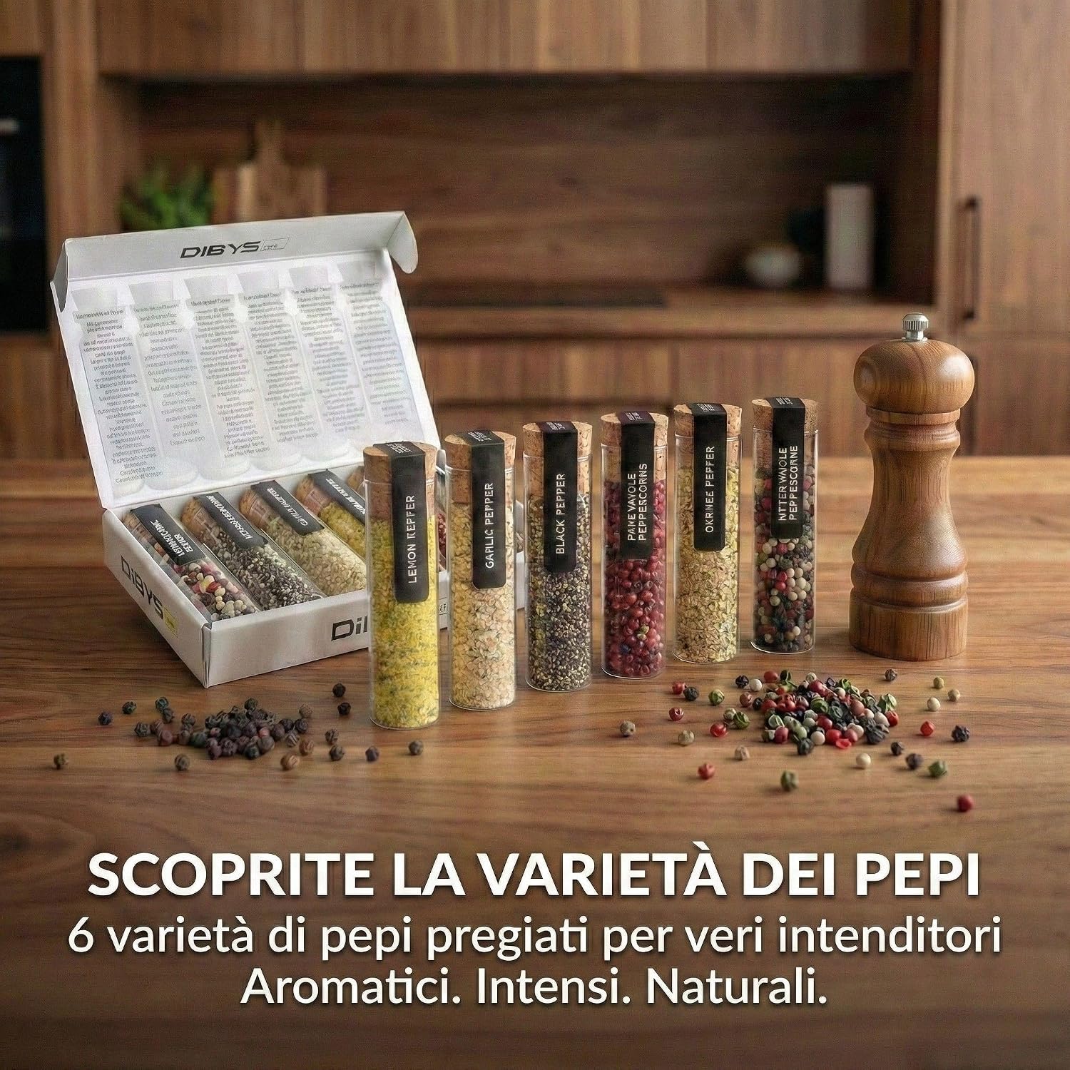 Detalle 1 de DIBYS Pepe Set Misto 6 varietà di pepe 🌶