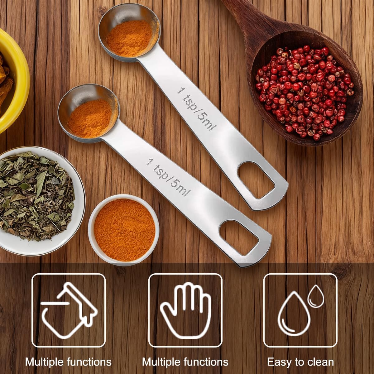 Thumbnail 5 de Stainless Steel Measuring Spoons, 5 ml