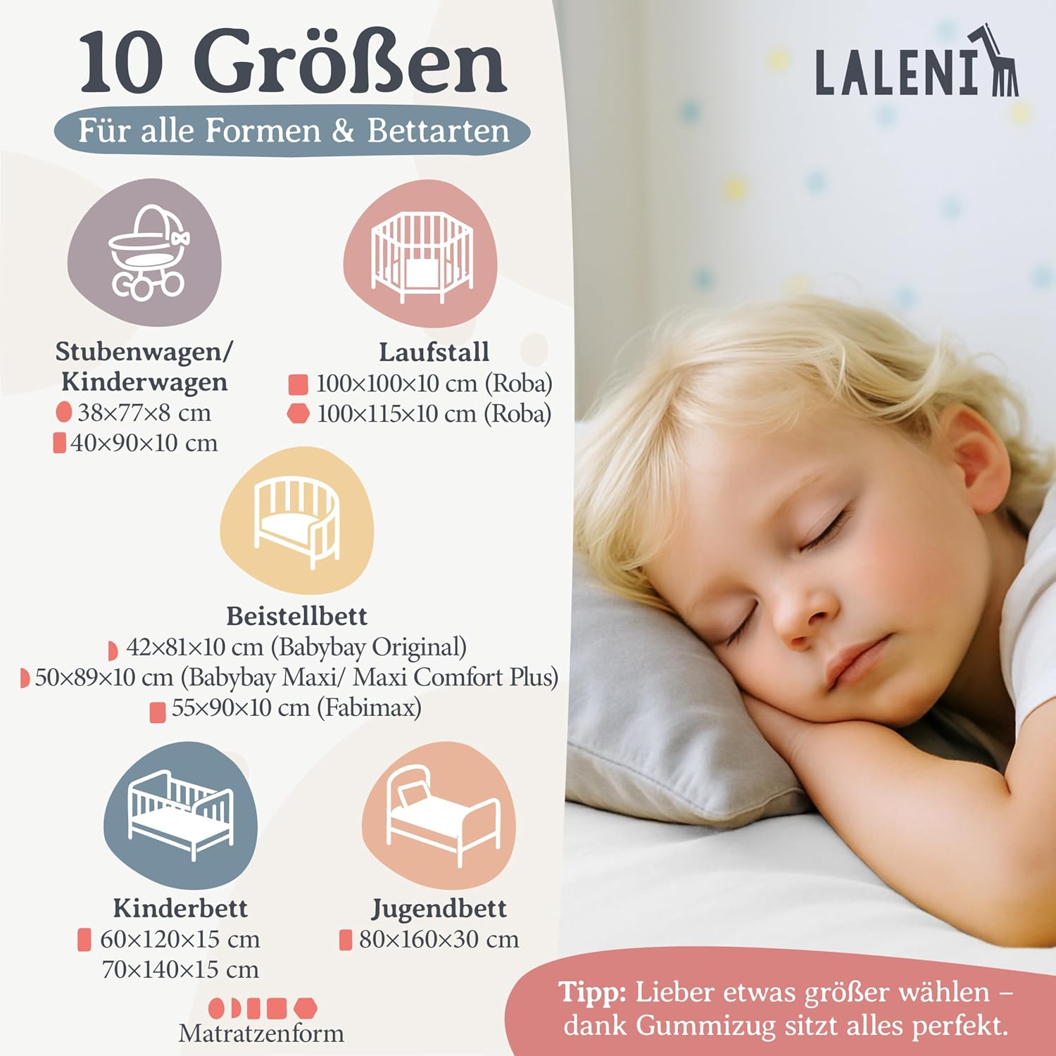 Detalle 2 de Laleni Spannbettlaken 70x140 Jersey 2er Set
