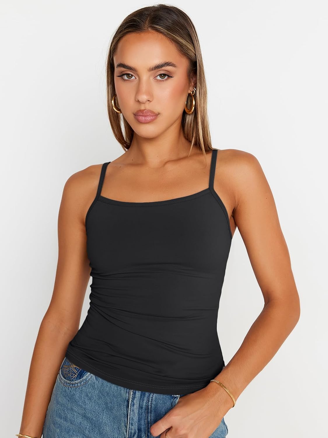 Thumbnail 1 de Trendy Queen Adjustable Camisole: Sleeveless Square Neck Tank Top for Women