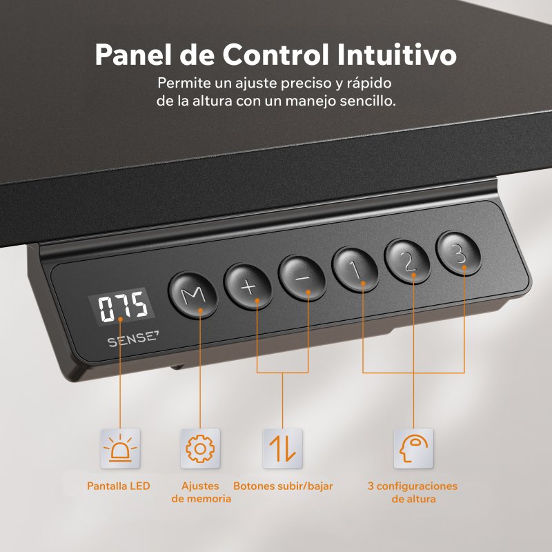 Detalle 2 de sense7 NOJO Escritorio regulable 120x60