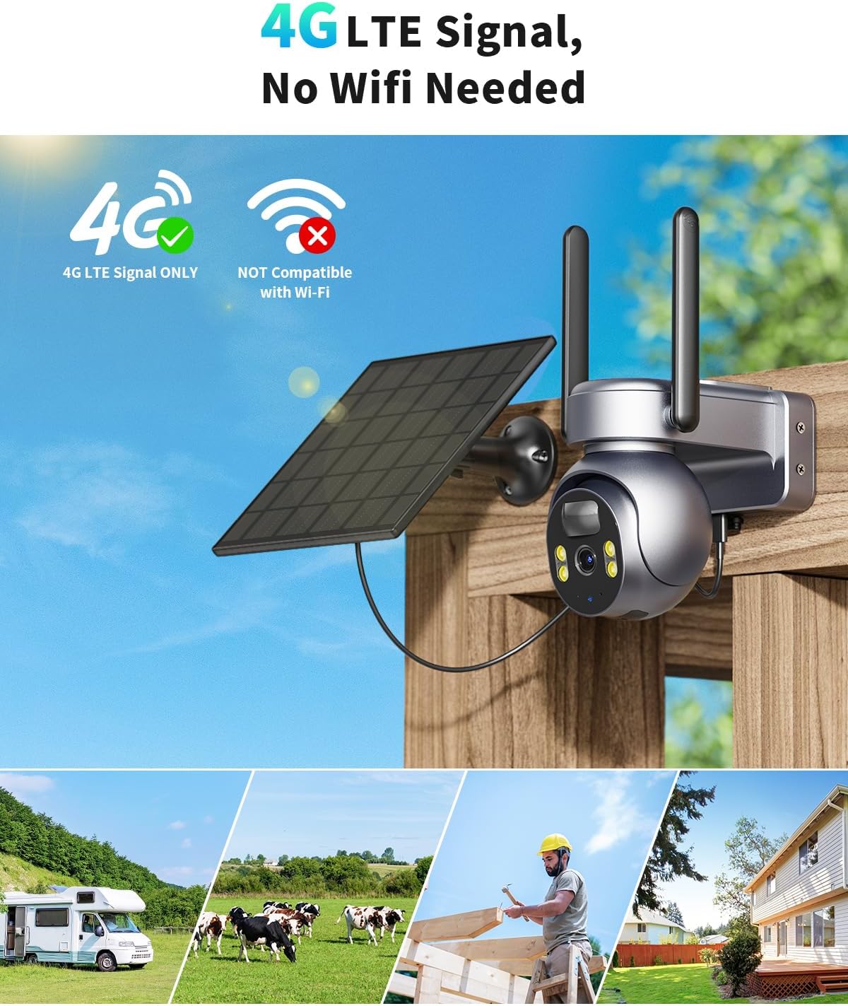 Thumbnail 1 de SEHMUA 4G LTE Solar 2K PTZ Security Camera