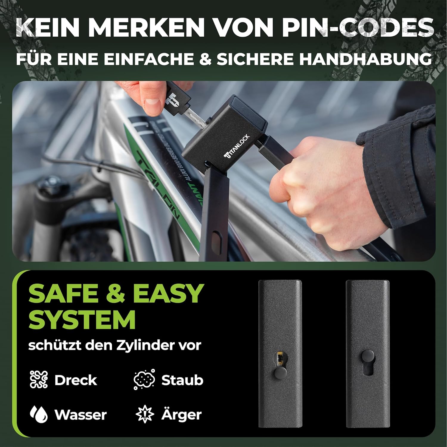 Thumbnail 3 de TITANLOCK Fahrradschloss Faltschloss Diebstahlsicher „Das Original“ (TITAN Secure, Schnell- & leicht montierbar)