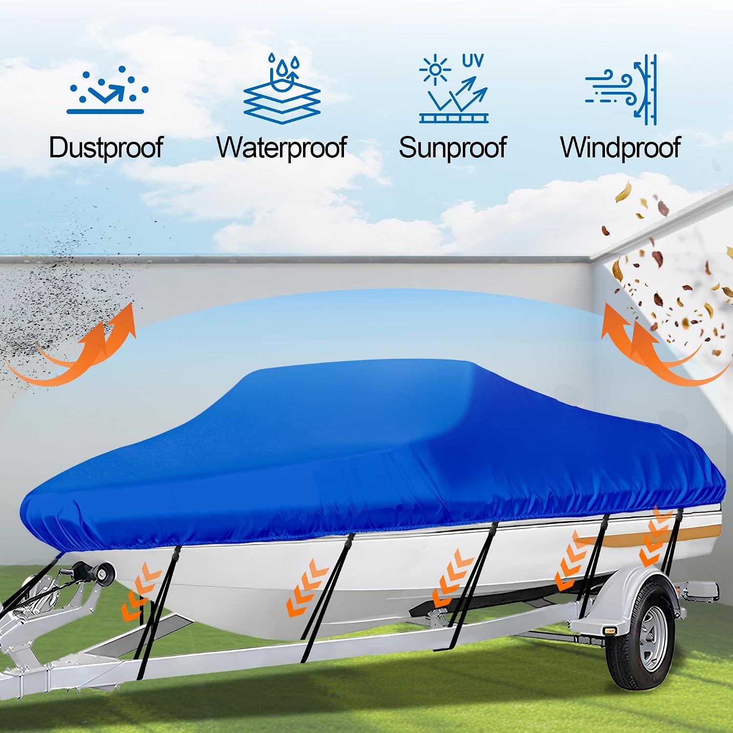 Thumbnail 6 de iCOVER Universal Trailerable Boat Cover 18.5 ft