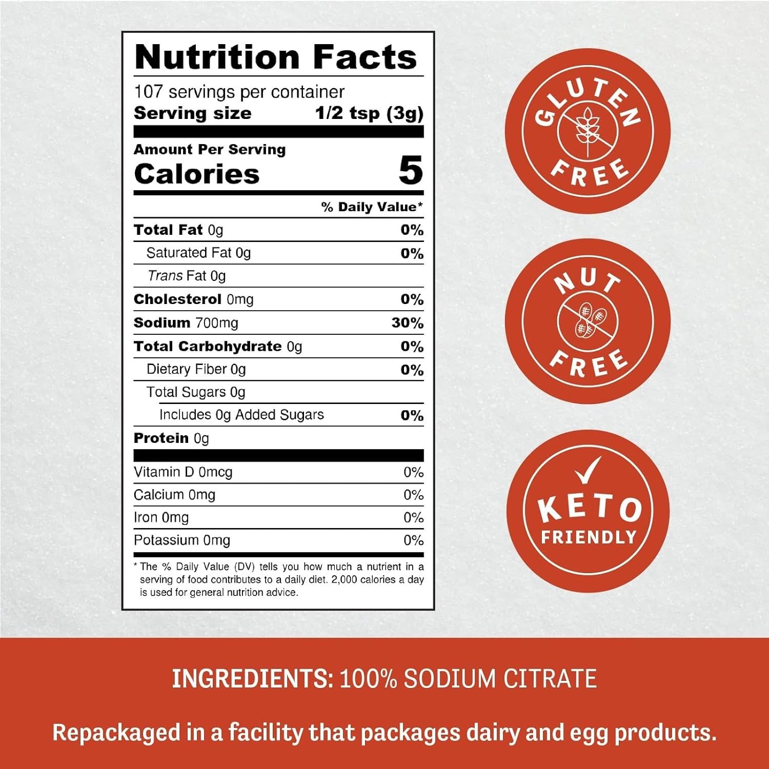 Detalle de Judee's Sodium Citrate Powder, Gluten-Free Cheese Sauce Emulsifier, 11.25 oz