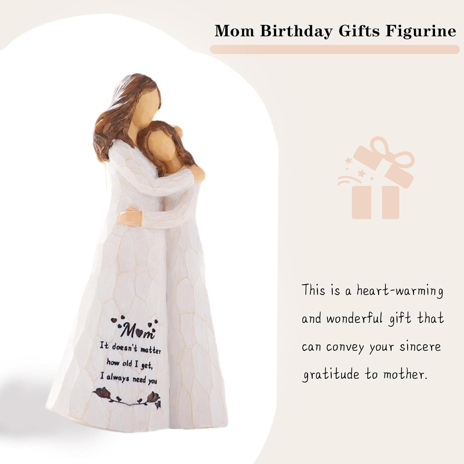 Detalle de Kohehe 5.5-Inch Handmade Mom and Daughter Figurine