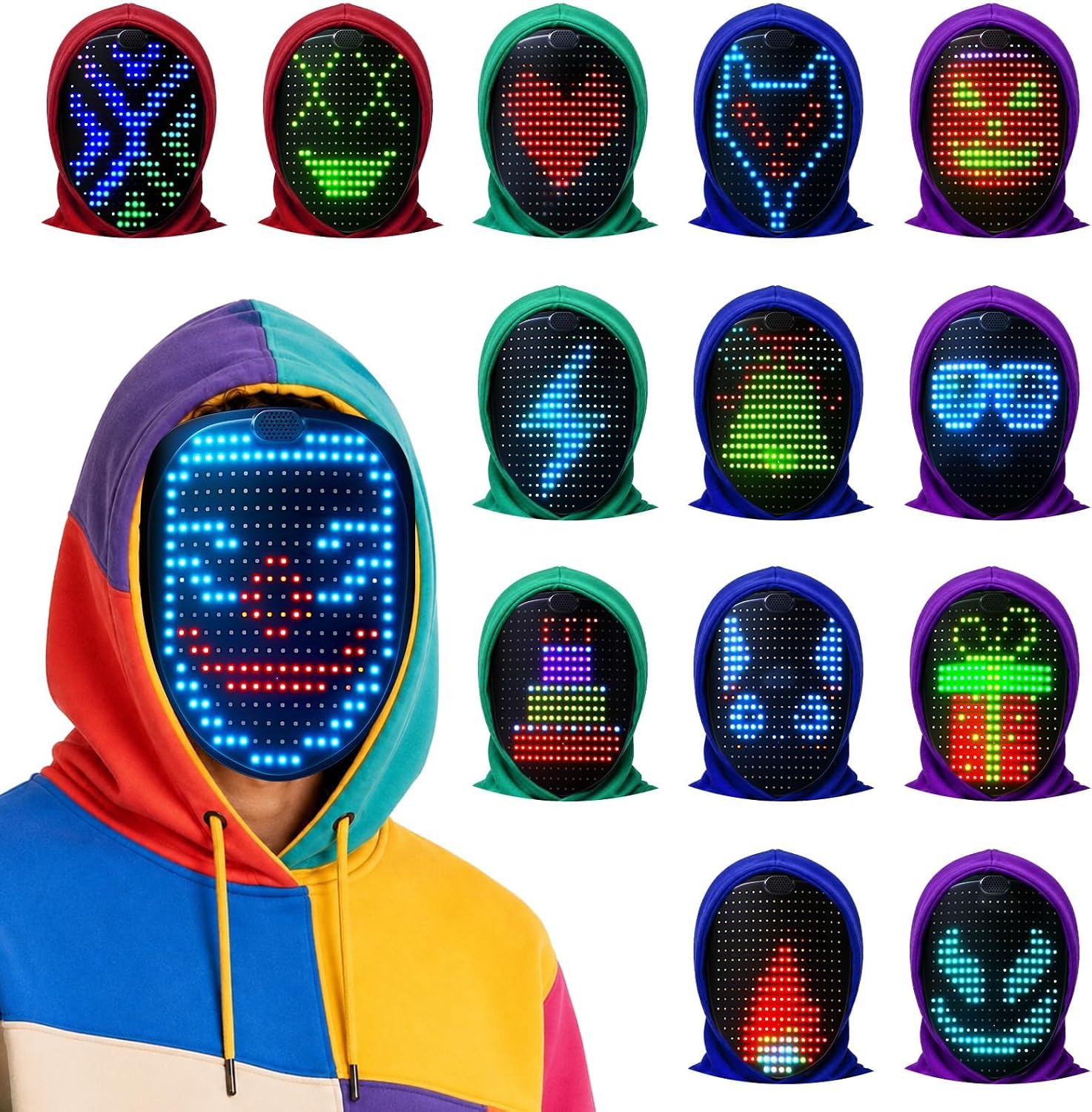 Detalle de arscniek LED costume mask hard plastic