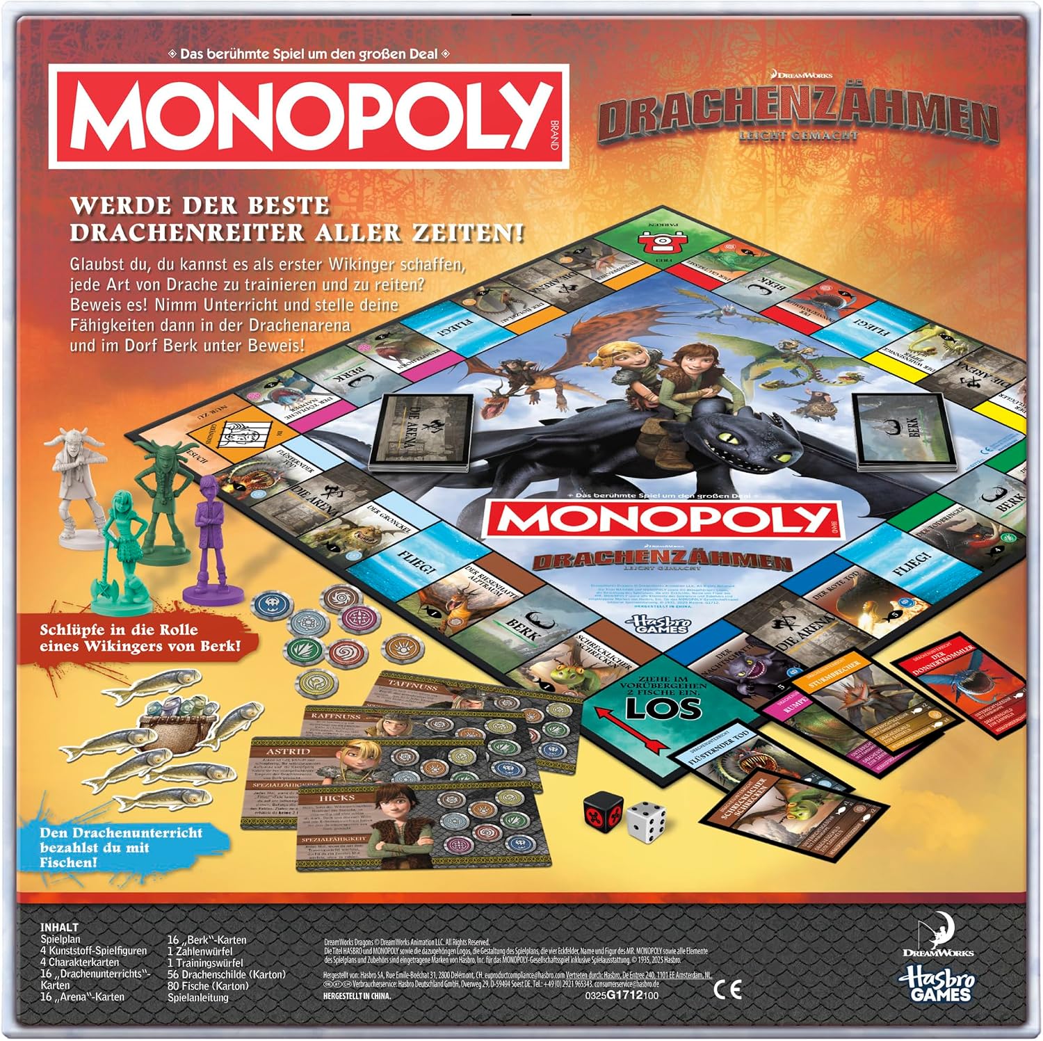 Thumbnail 4 de DreamWorks Monopoly Drachenzähmen Brettspiel 🧩