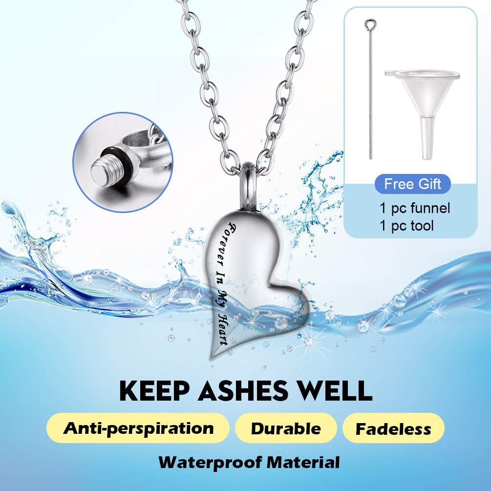 Thumbnail 2 de PROSTEEL collana con pendente scrigno per ceneri a forma di cuore Always in my Heart, acciaio inox 316L con lunghezza regolabile
