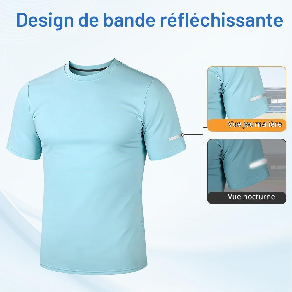 Thumbnail 6 de BSBUY T-shirt voor heren met korte mouwen, UPF 50+ en sneldrogende stof