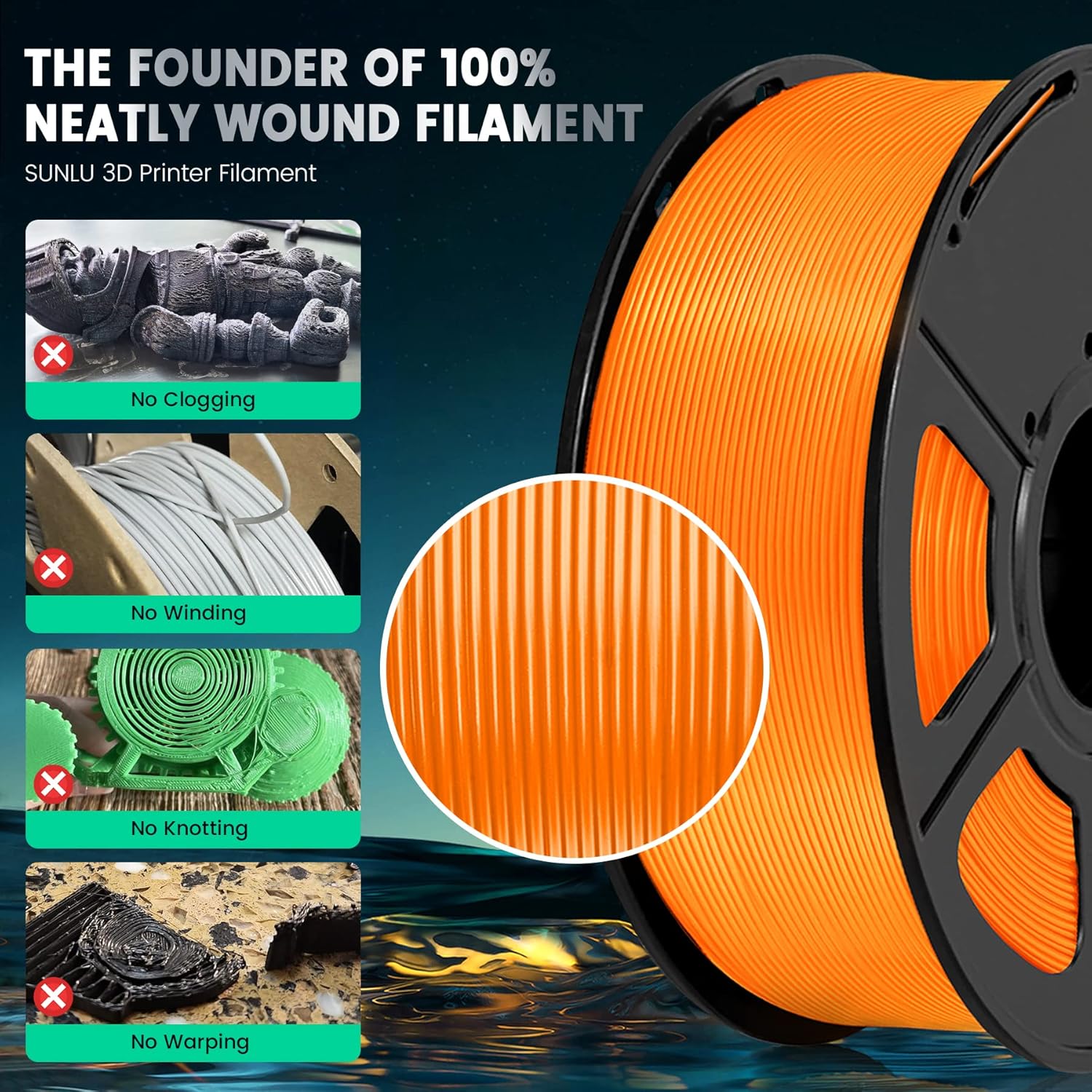Thumbnail 4 de SUNLU PLA+ Filament 1 kg für 3D-Druck 🧵