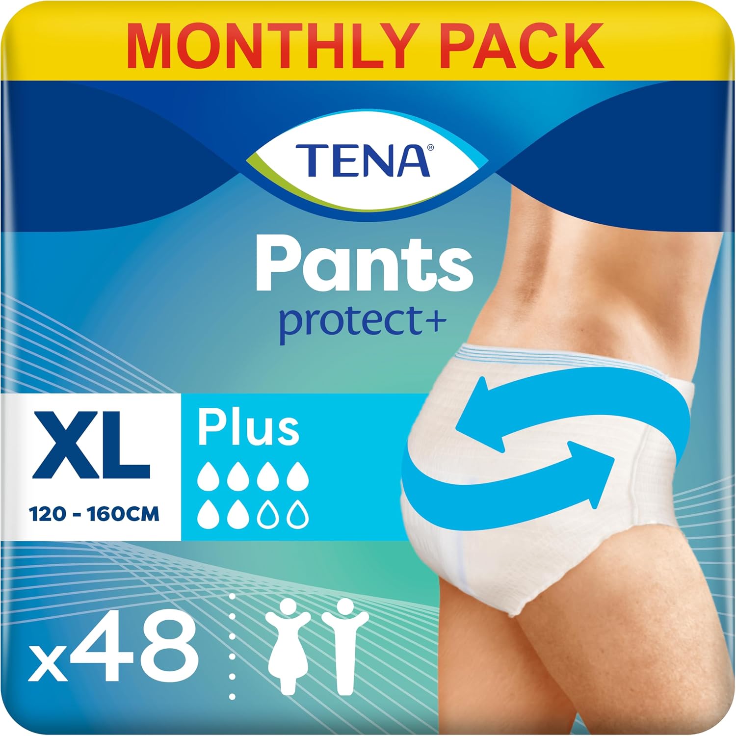 Thumbnail 6 de TENA Unisex Pants Plus Medium 56-pack incontinence trousers 🩲